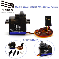 YSIDO SG90 9G Micro Servo Motor Controller 180°/360° for RC Robot Arm Airplane Helicopter Aircraft RC Car Boat Models Parts