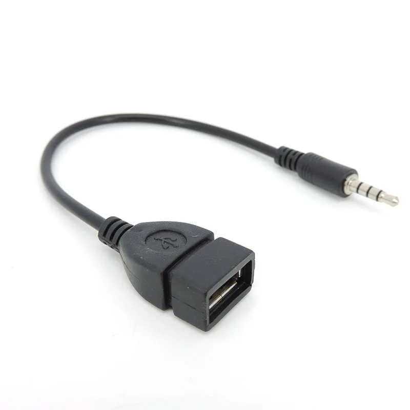 3,5 мм 4-полюсный Штекерный аудио разъем AUX к USB Штекерный разъем 2.0 тип A Штекерный кабель