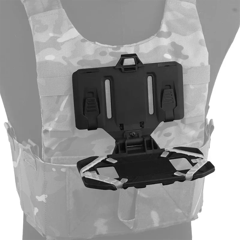 Tactical Gear Plate Carrier Vest Accessories Phone Chest Mount Holder  ,Quick Access Foldable navigation board holder