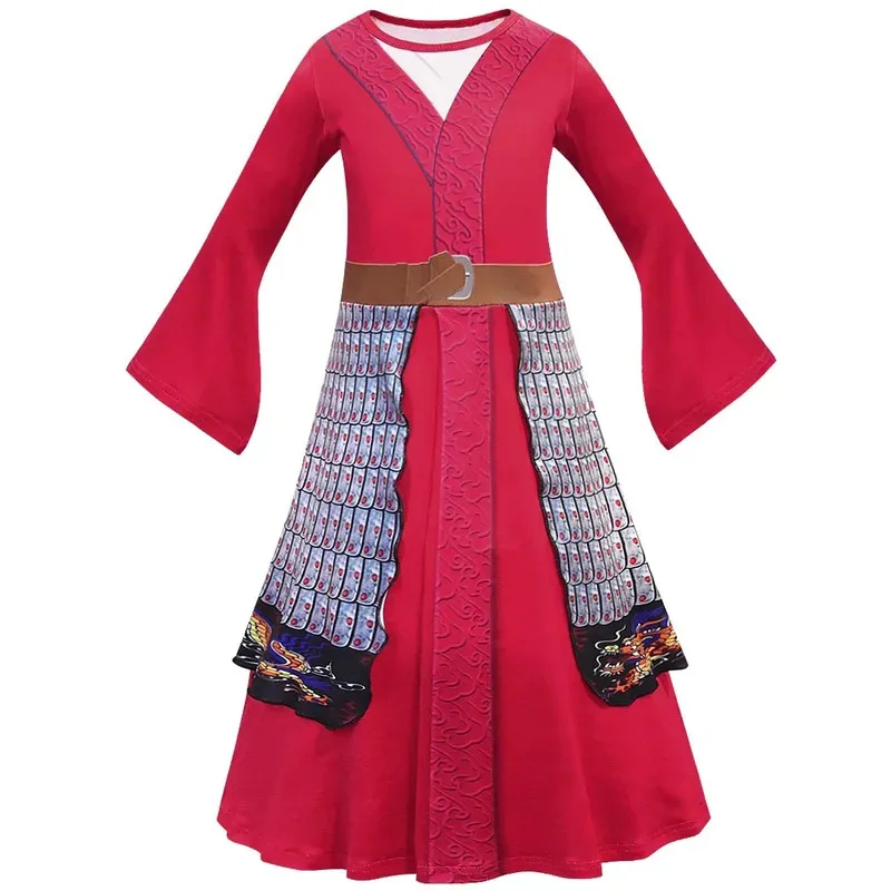 Anime Cosplay nuevas películas Halloween niño Hua Mulan disfraz Navidad niñas Mulan vestido niños ropa tradicional china 72th