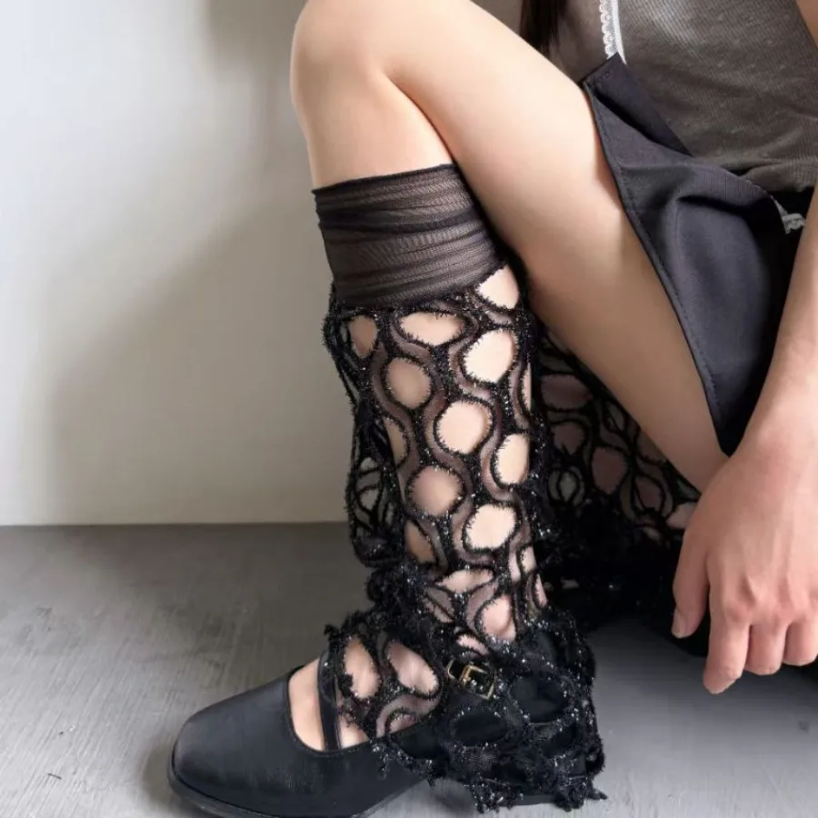 

Spice Girls Y2K Hollowed Out Socks Retro Harajuku Punk Style Women's Hole Breaking Socks Set Performance Party Cosplay Matching
