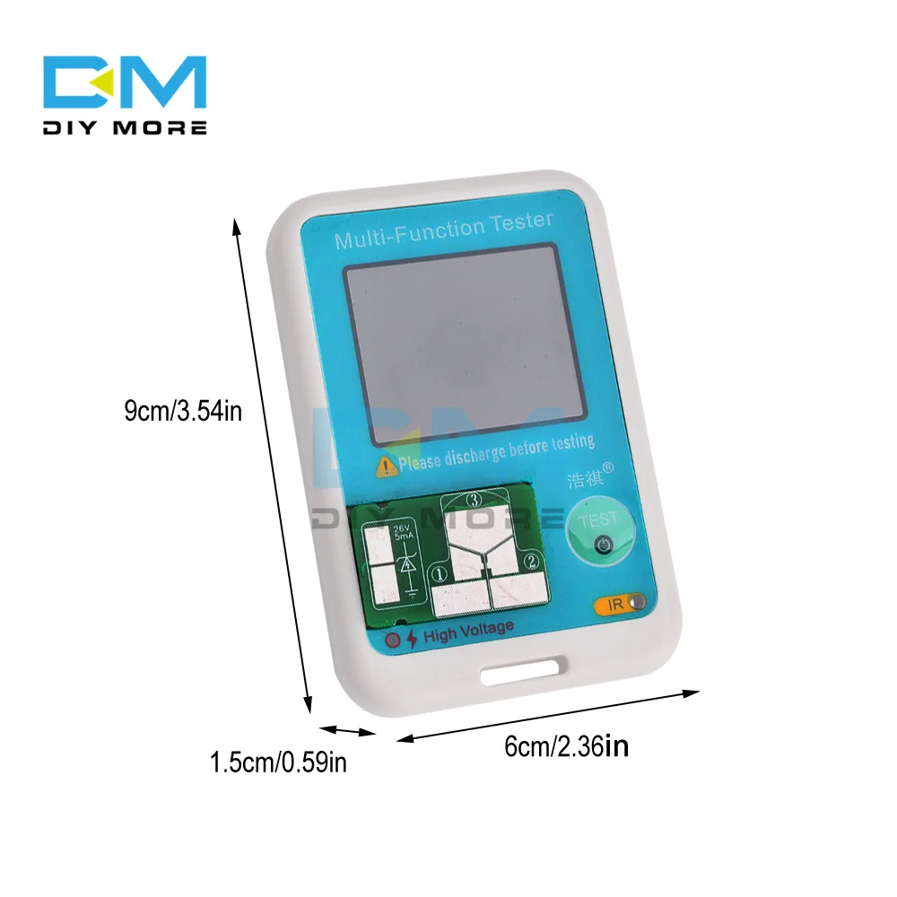 Imagem -06 - Precisão Transistor Tester Lcd Medidor Digital Triode Capacitância Esr Mos Pnp Npn Mosfet Tft Mtt-v1 de Alta