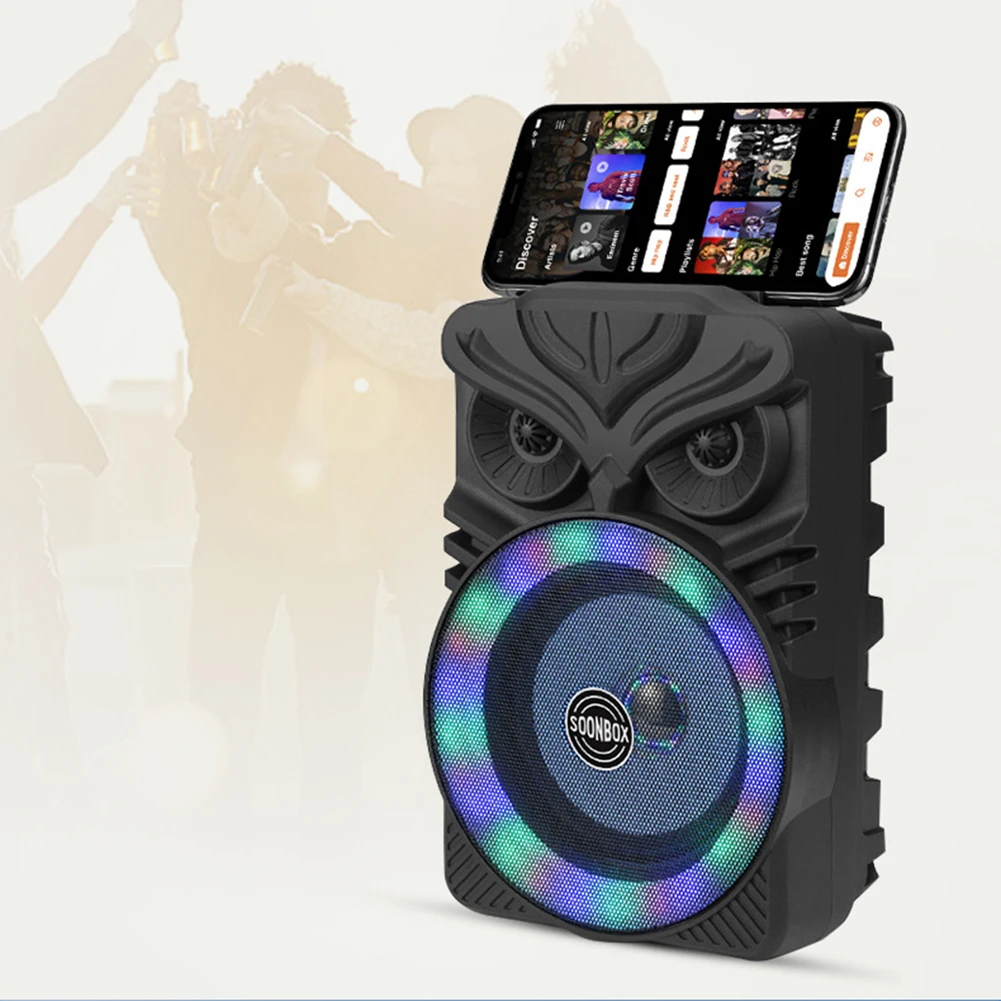 مشغل موسيقى محمول خارجي RGB ضوء HiFi بلوتوث متوافق مع مكبر الصوت 1200mAh مكبر الصوت اللاسلكي المحمول مكبر الصوت المحمول