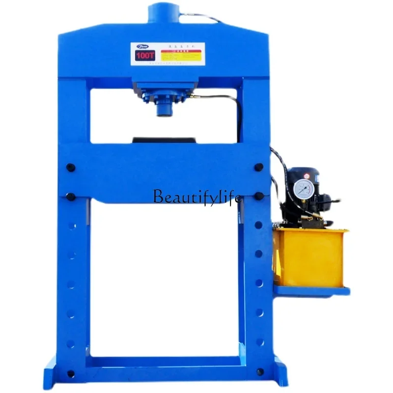 

05Electric press Hydraulic gantry press Heavy duty hydraulic press Manual straightening machine 100T Auto repair tool