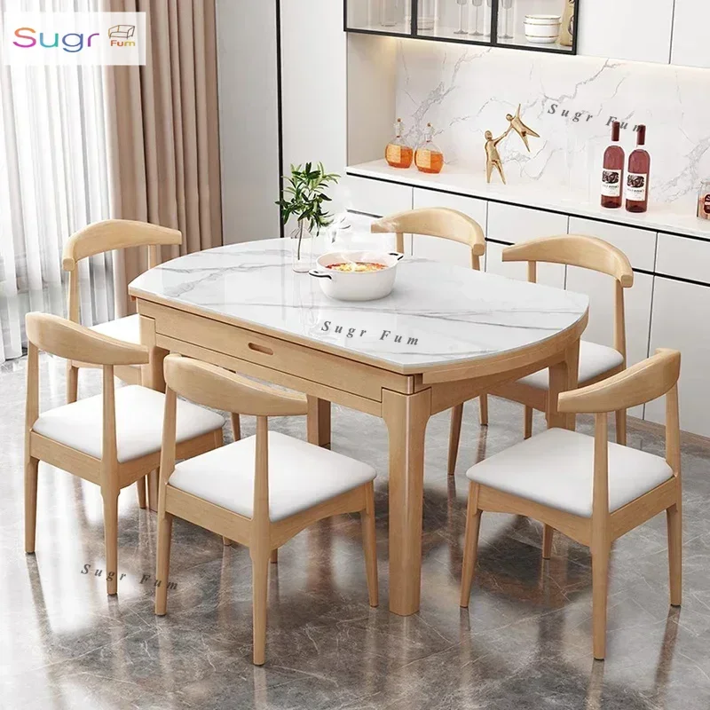 

Kitchen Sliding Table Dining Home Furniture Chairs Kitchen Dinning Room Tables Designer Coffee Mesa Plegable Restaurant