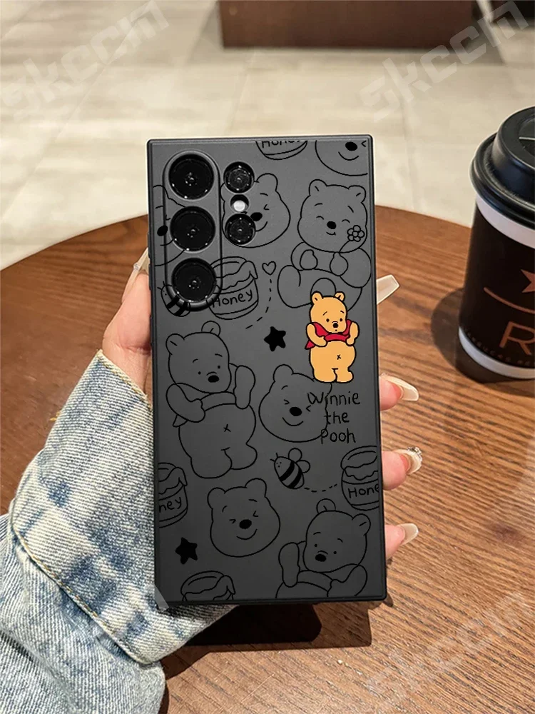 Disney Winnie The Pooh Phone Case For Samsung Galaxy S24 Ultra S23 Plus S22 S20 FE A73 A72 A71 A55 A54 A51 A50 A35 A15 Cover