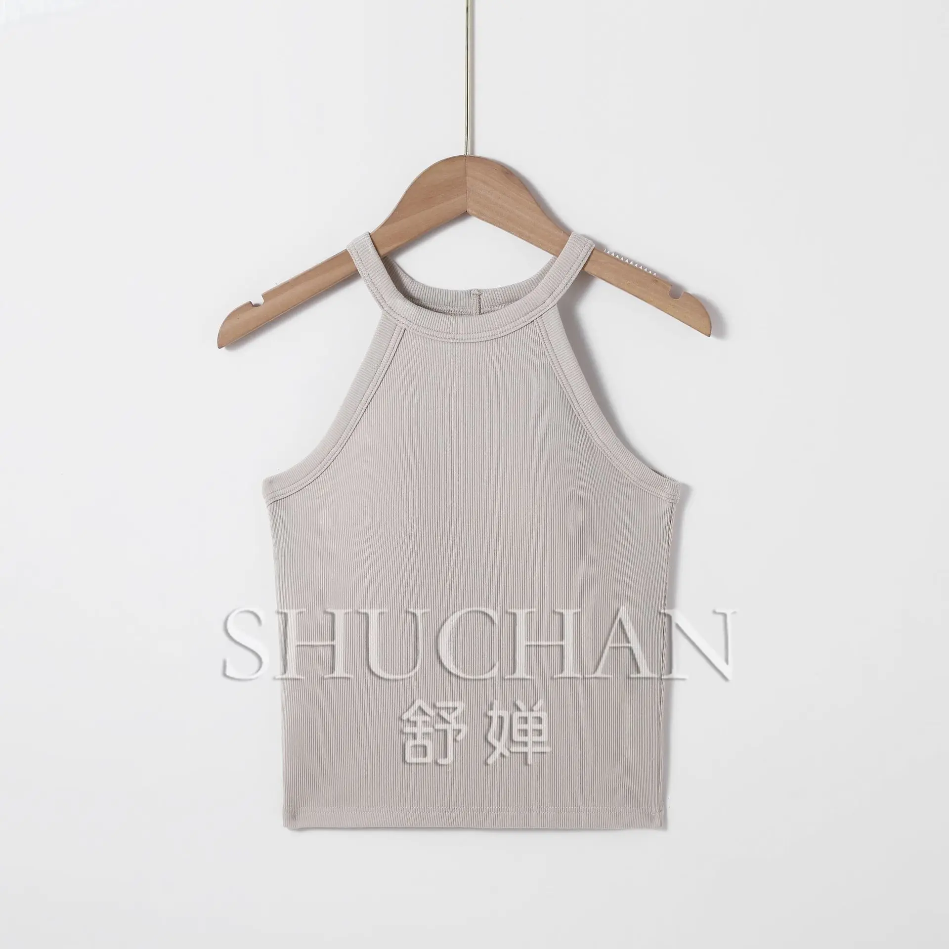 

Summer 2024 New Tank Top Women Spandex Viscose High Strecth Crop Tops with Bra Corset Top