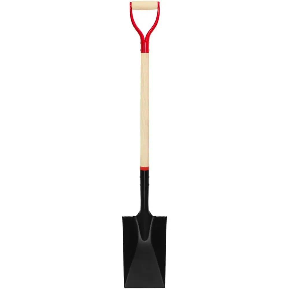 

Spade Shovel or Digging, Heavy Duty Spade Shovel with Wooden D-Handle, Square lat Shovel or Gardening and Edging, 45 Inches