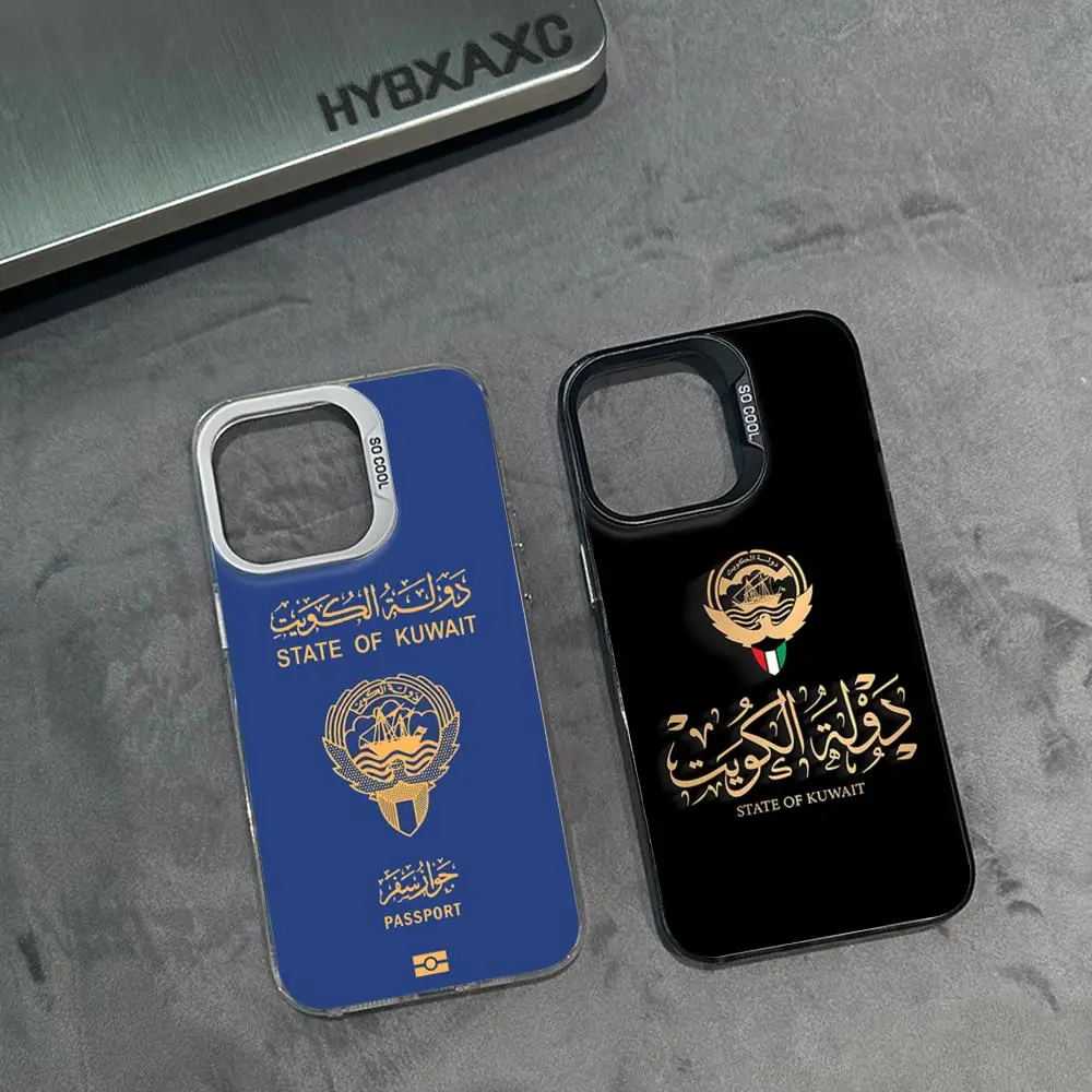 Kuwait Passport Phone Case IMD FOR iPhone 16 15 14 13 12 11 Pro Max XR 8 7 Plus Suitable Samsung Galaxy S24 23 22 ultra Cover