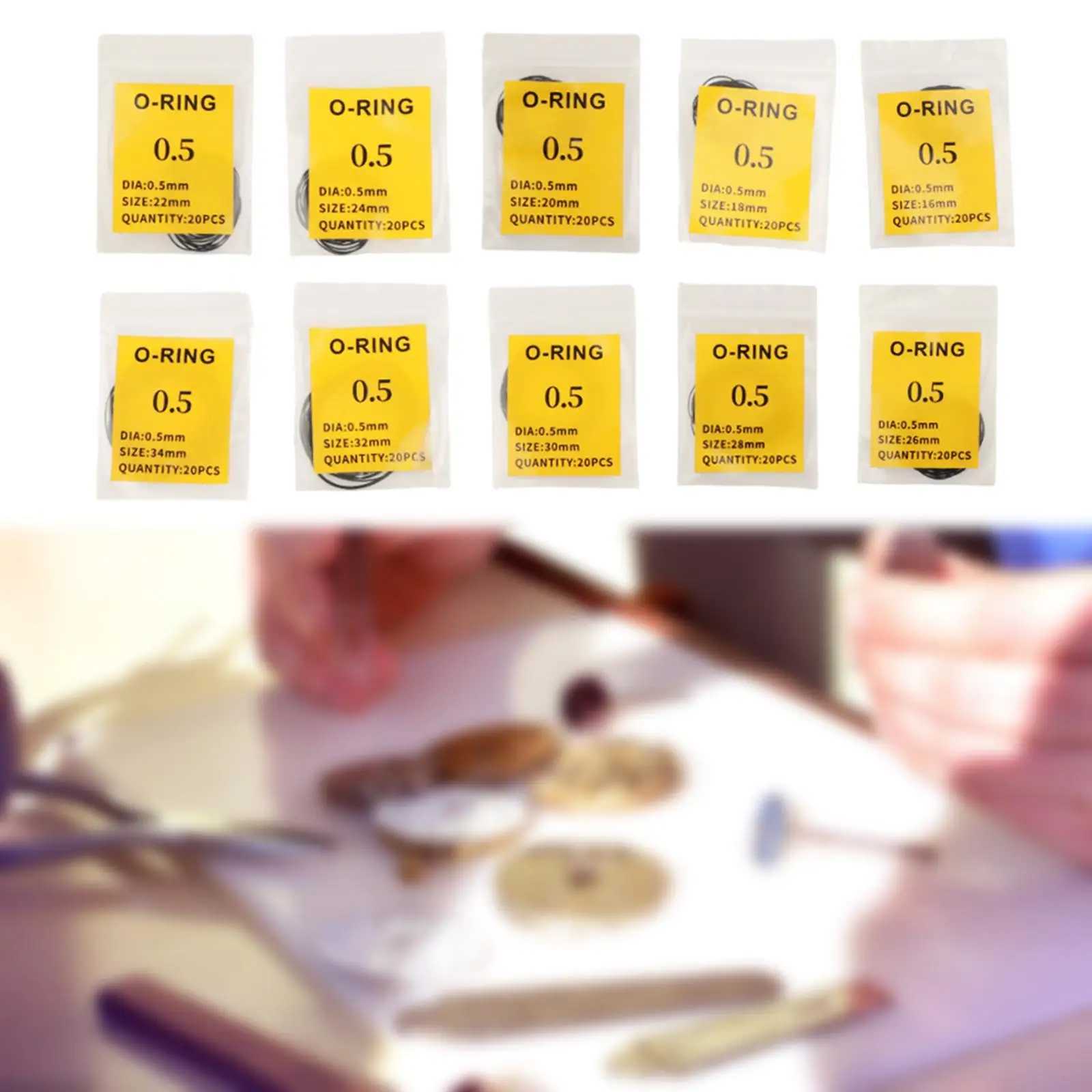 200x Watch Back Cover Gaskets Home Watchmaker Professional Use Sealing Rings