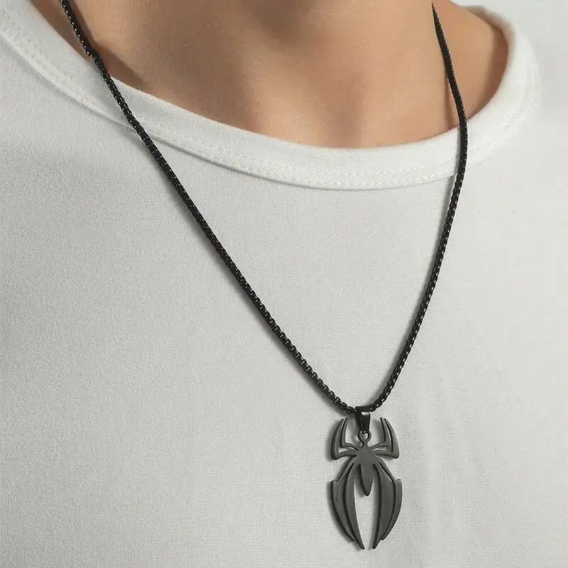 Collar de superhéroe de Anime para hombre, Gargantilla de cadena con colgante de acero inoxidable, accesorios de joyería, regalo