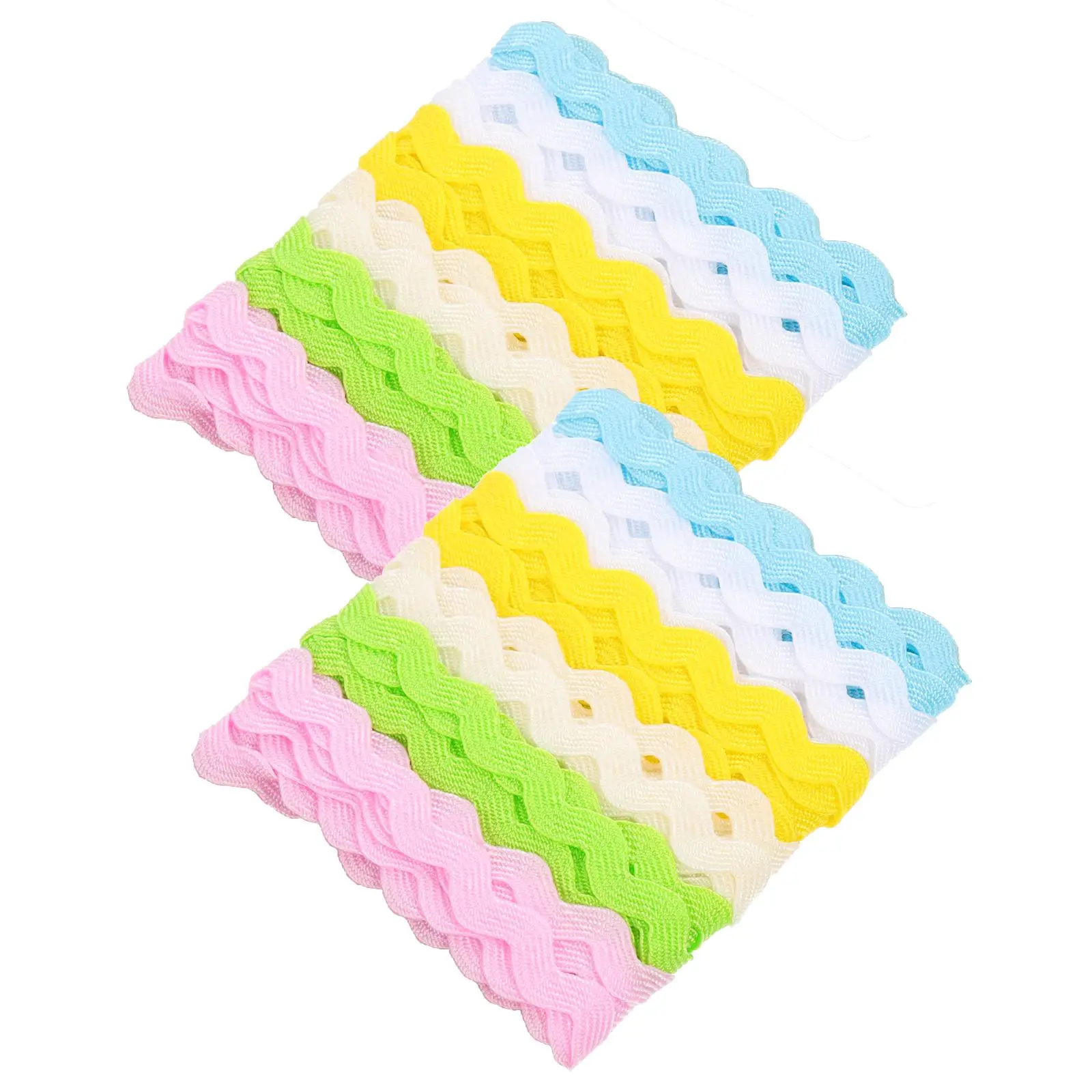 

2 PCS Water Wave Edge Webbing Wavy Trim Party Ribbon Decor Fringe Clothing DIY Holiday Present Dress