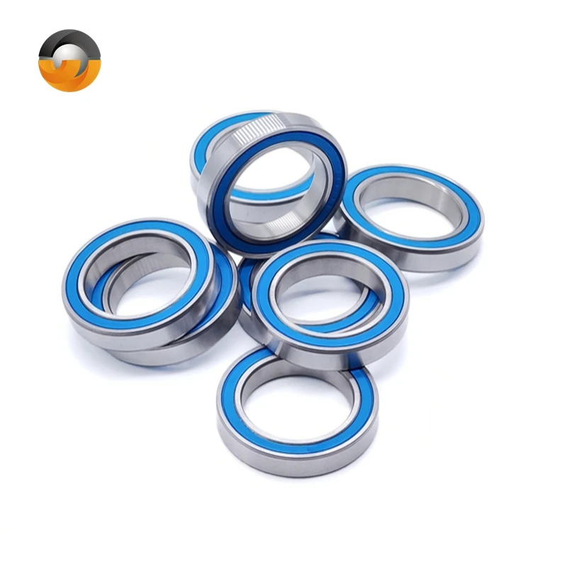 

10 шт. 6805 2RS Шарикоподшипник радиальный однорядный 25x37x7 мм, хромированная сталь, синяя резиновая уплотнительная манжета, тонкостенный подшипник 61805