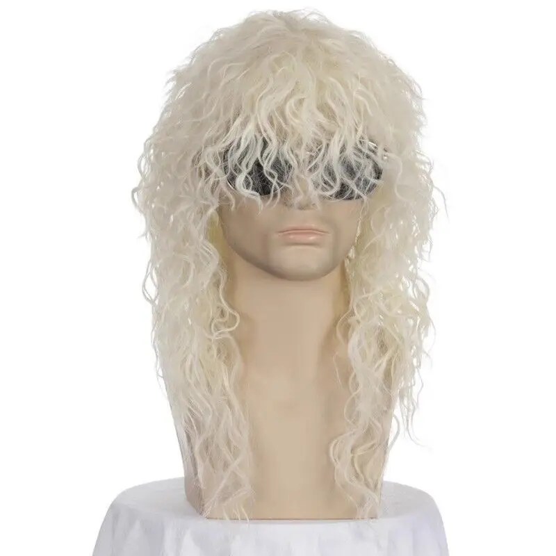 Mens Long Natural Halloween Synthetic Fancy Party Wig