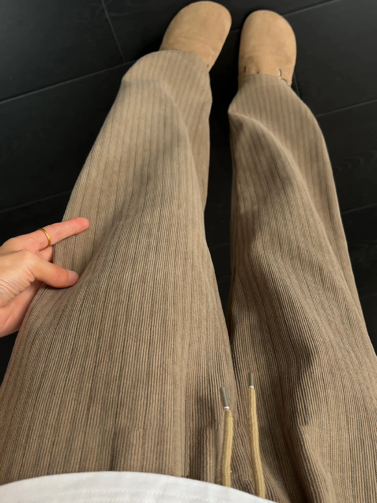 Khaki Stripe Casual Pants Men's Loose Straight Leg Trousers Autumn Cleanfit Trendy Brand Casual Loose Long Pants