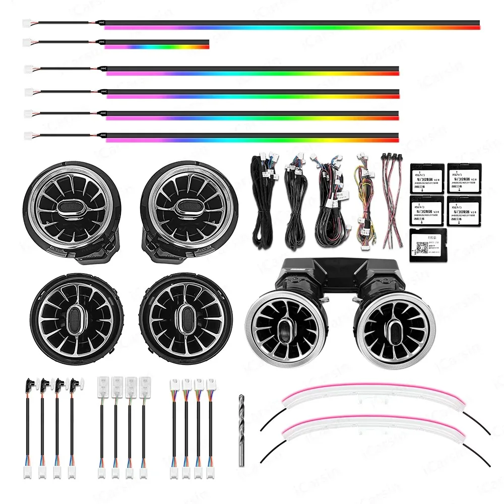 

Обновление 256 цветов, светодиодное освещение салона автомобиля для Mercedes-Benz G Class W464 2019-2024, аксессуары для атмосферных полос