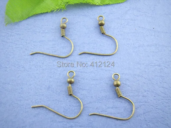

3000Pcs Bronze Tone Earring Wire Hooks Jewelry Making Findings Charms 19x18mm
