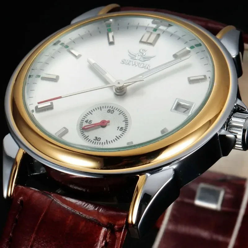 Sewor Watch Men Fashion Business Watches Auto Date Automatic Mechanical Wristwatches Men Small Seconds Reloj Hombre 2023 - view 3