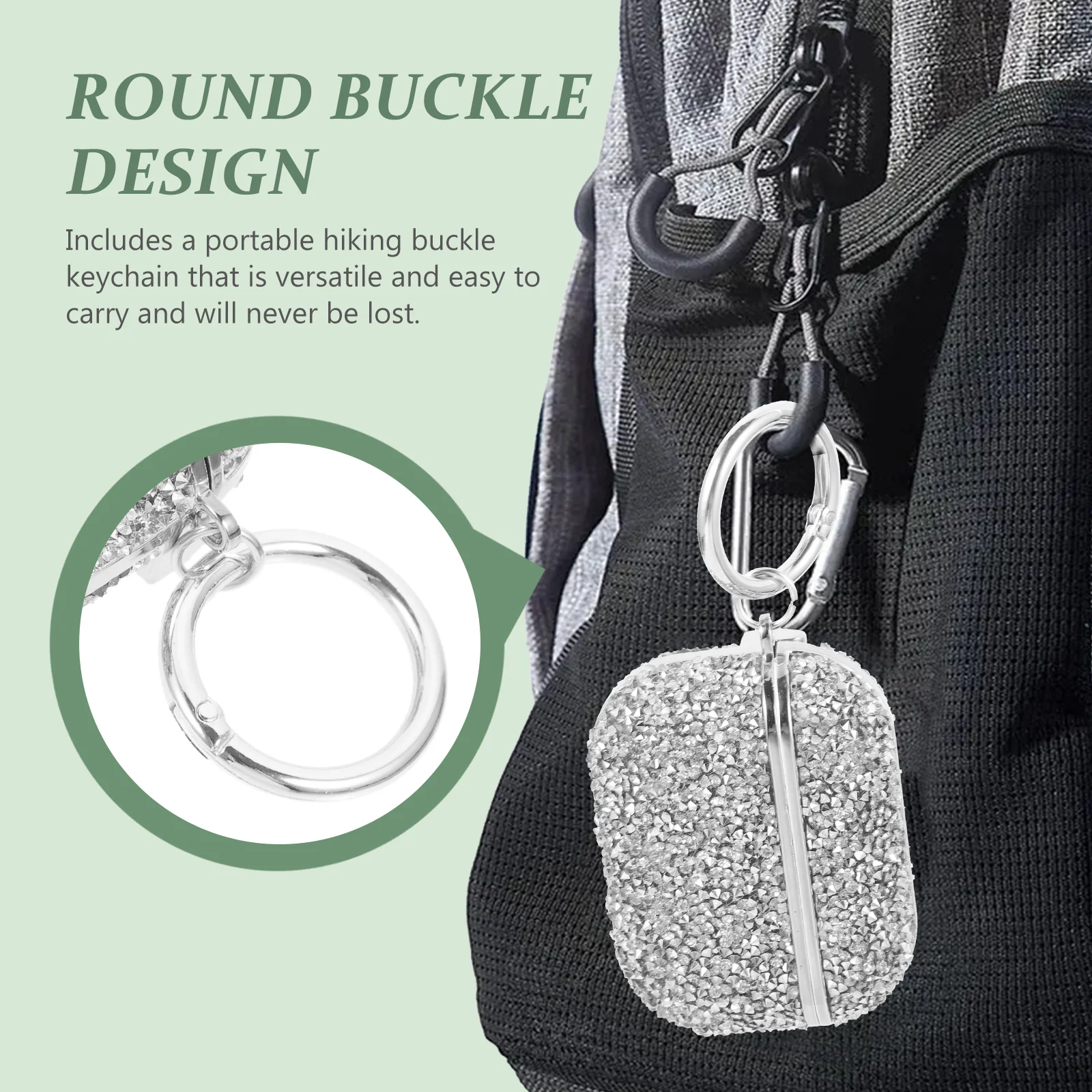 

Glitter Earbuds Protective Case Wireless Headphone Cover Compatible for AirPods 1 Lightweight Scratch Proof Portable Earphone