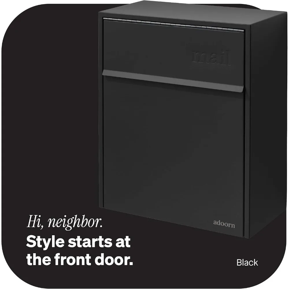 Lockable Wall Mount Mailboxes for Outside - Large Anti-Theft Locking Mailbox for Letters - Weatherproof Construction