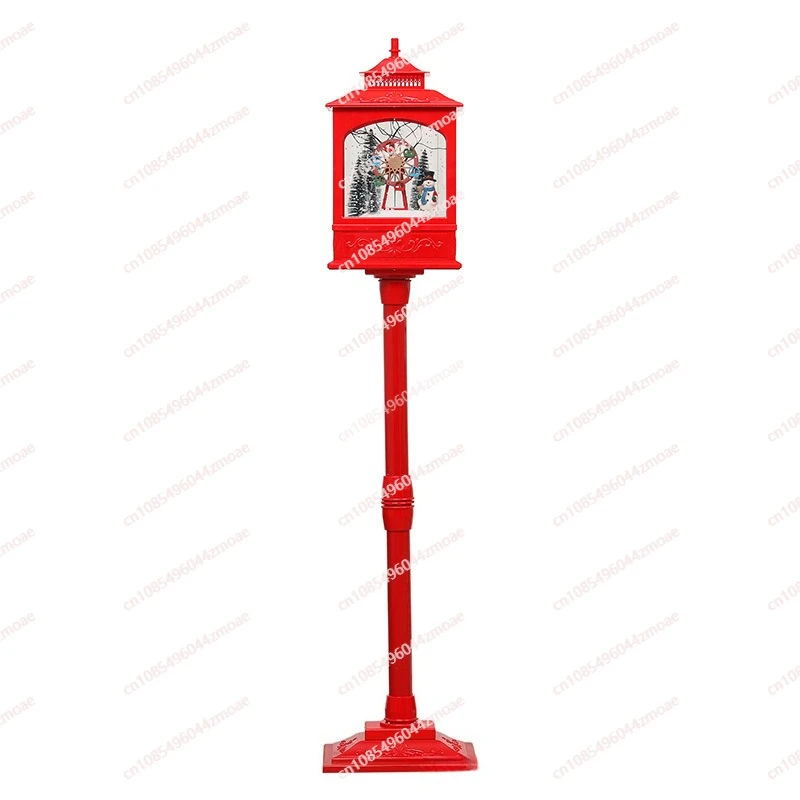 Christmas music snow street lamp ornament old man snowman deer hotel mall holiday decorations