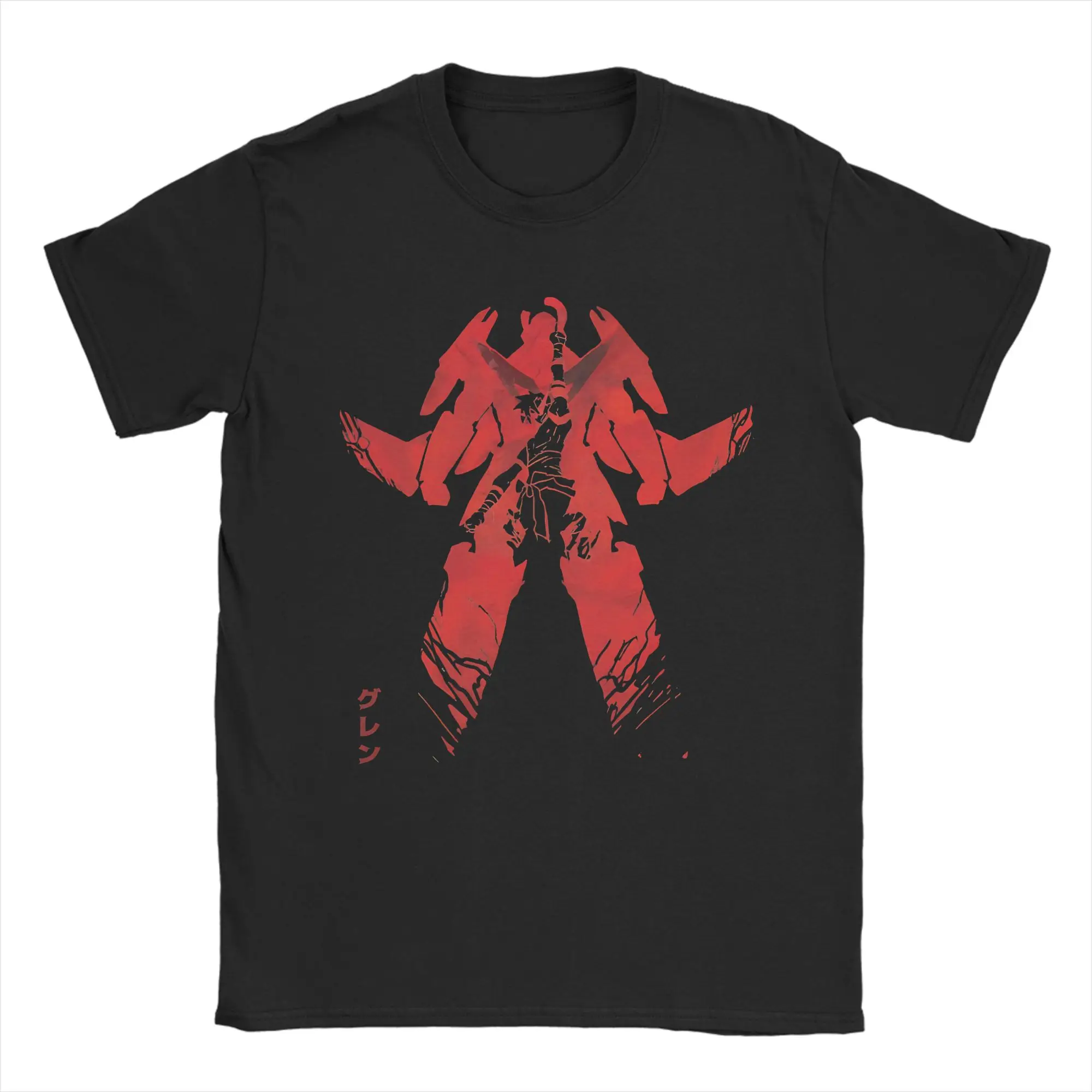 A Legacy-Tengen Toppa Men T Shirt Gurren Lagann Funny Tee Shirt Short Sleeve Crew Neck T-Shirt Cotton Unique Clothing