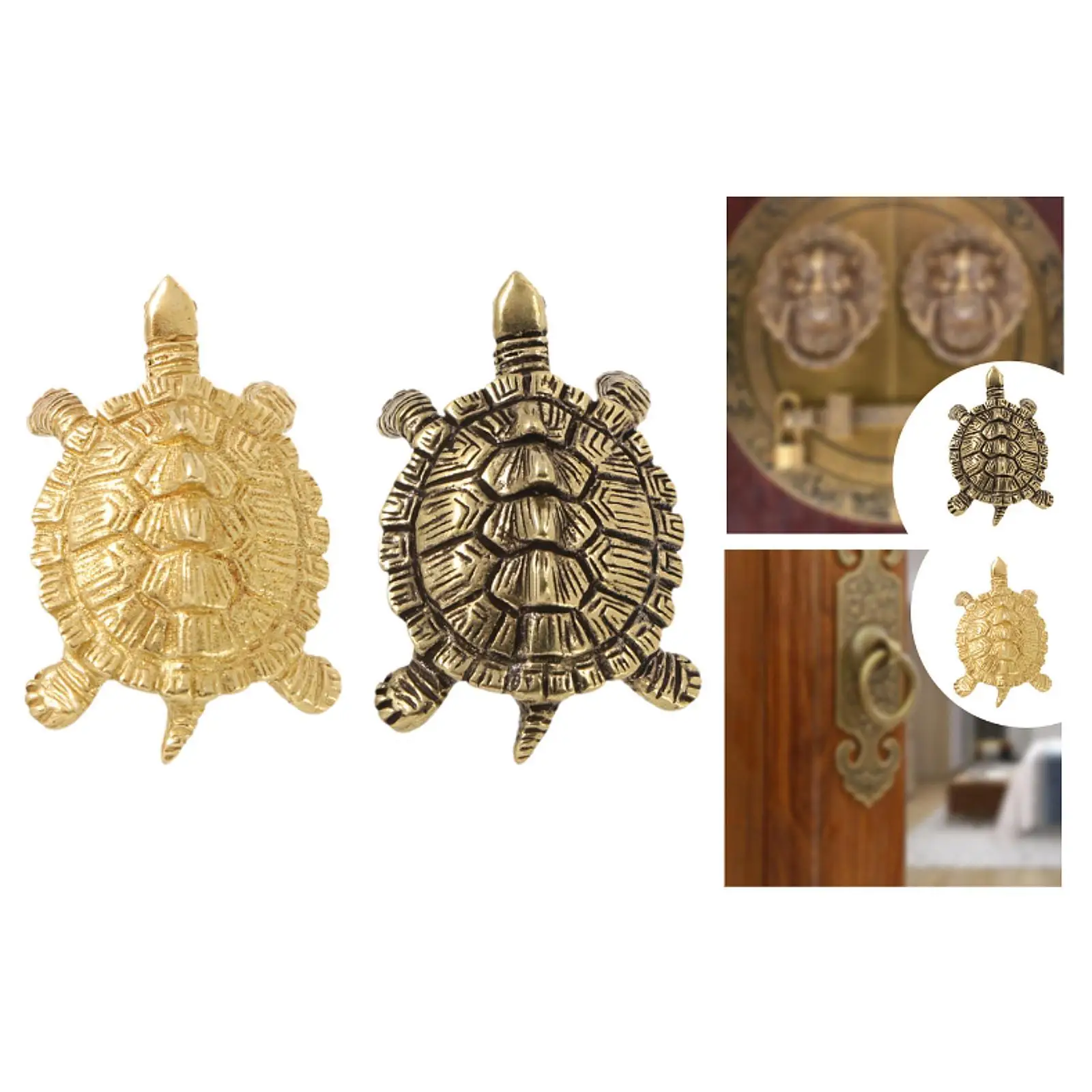 Turtle Figurine Drawer Handle Drawer Knob Cabinet Hardware Brass Metal Single