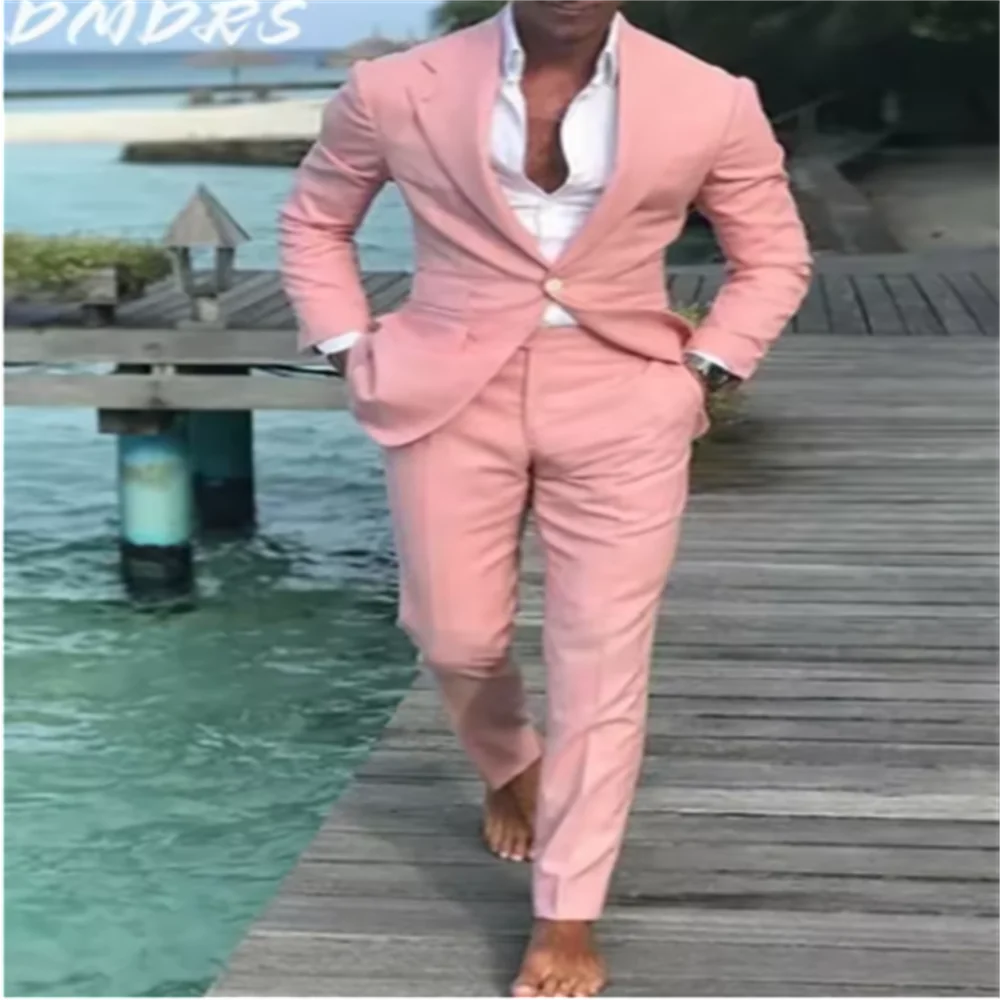 

Handsome Multicolor Men Suits Slim Fit Formal Gentlemen Wedding Suits for Men Tuxedos Blazer 2 Pieces (JACKET+PANTS)