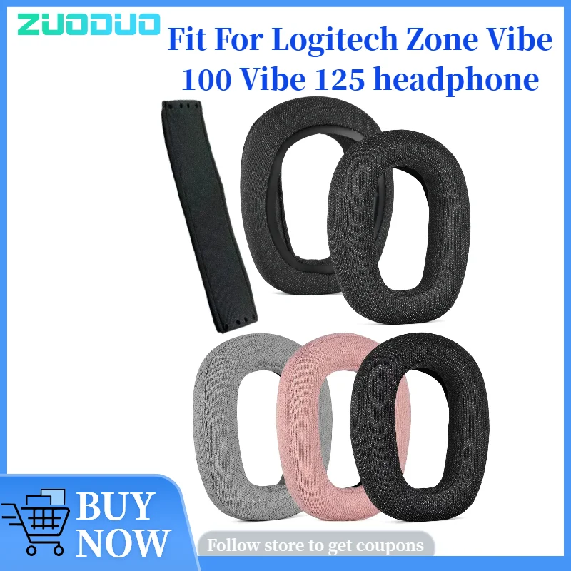 

Replacement Earpads Cushion For Logitech Zone Vibe 100 Vibe 125 Headphones Memory Sponge Sleeves Cover Case Repair Parts