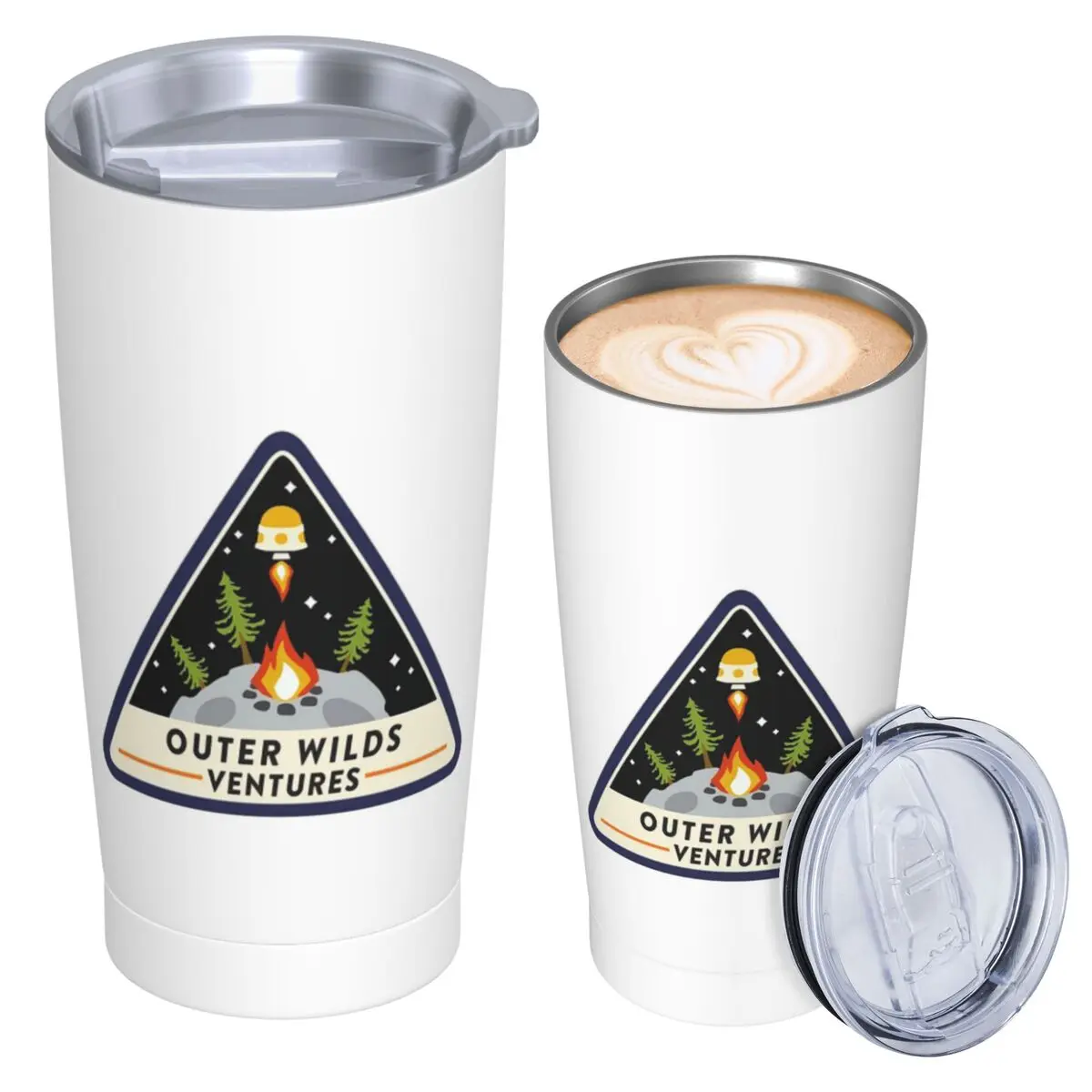 Outer Wilds Ventures Patch Stainless Steel Tumbler Vacuum Insulated Mug Thermal Cold Cups Straw With Lid 20oz