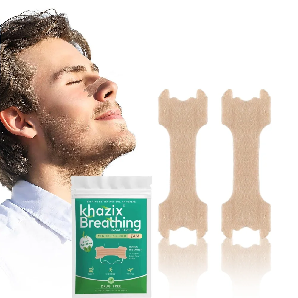 30PCS Menthol Nasal Strips for Easier Breathing, Comfortable Nose Strips for Sleep Exercise Travel Daily Use