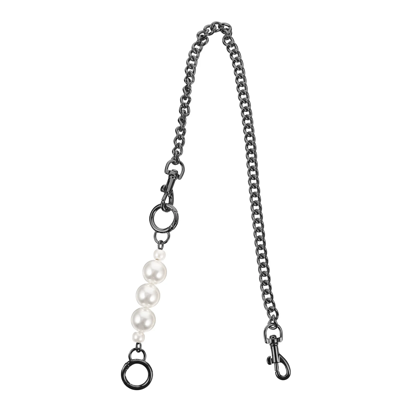 Borsa a mano con design a perla, catena di ricambio, borsa fai da te, cinturino in metallo per pochette a tracolla, accessorio decorativo di moda