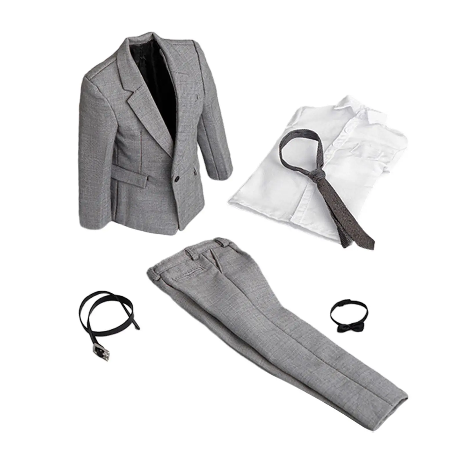 

1:6 Mans Office Gray suits Clothes for 12'' inch Male Soldier Action Figures