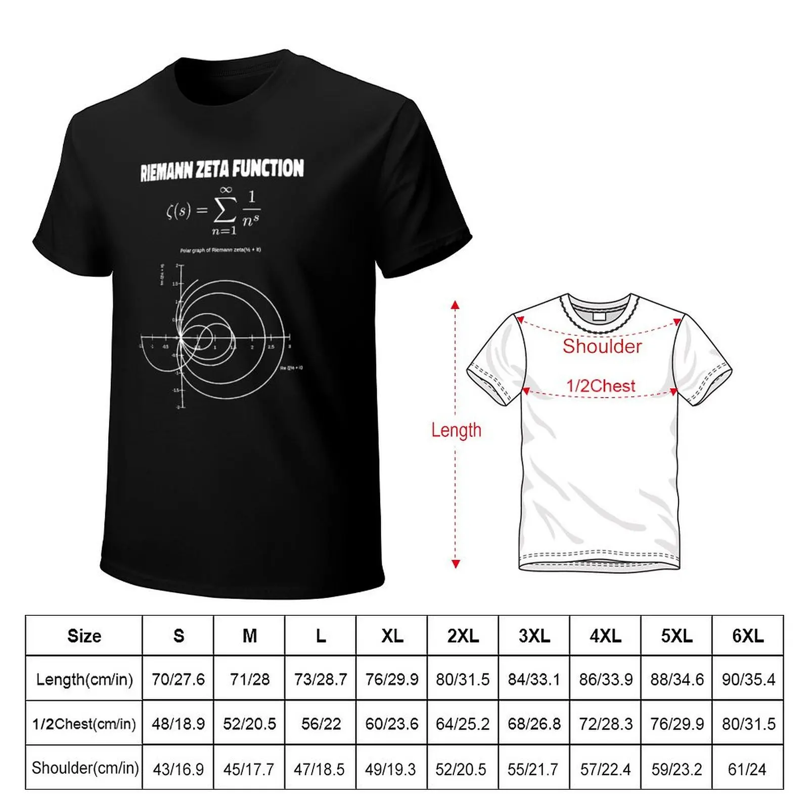 Riemann Zeta Function Vintage Graph T-Shirt Summer Sports Quick Dry T-Shirt