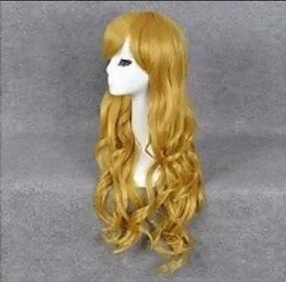 WIG  sexy lady cosplay wig makeup tools Blonde Silky Curly synthetic hair wigs