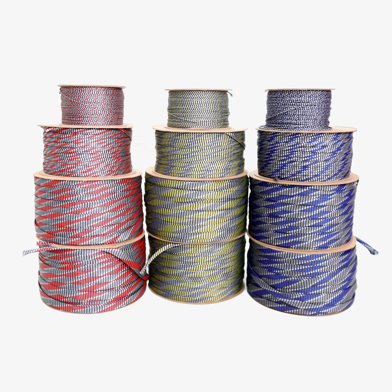 10m 3 ~ 20mm Audio OEM HIFI Shield Suspension Screen Woven Rayon Nylon Cotton Snakeskin Mesh Knit Braided Cable Sleeve Tube