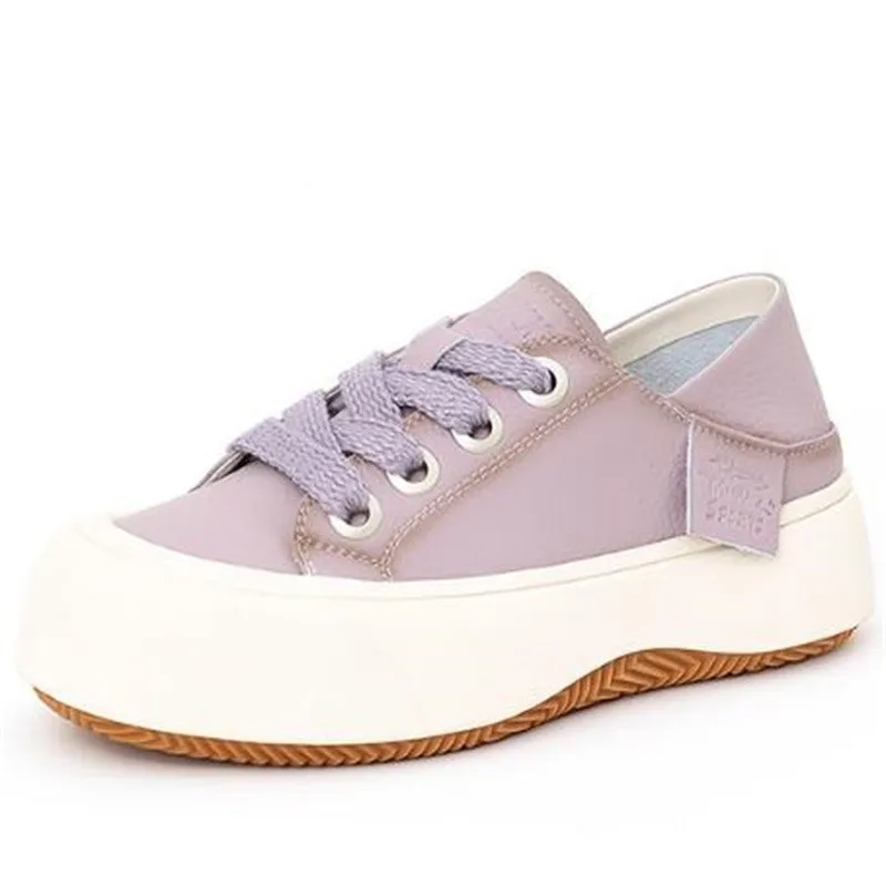 

ZXRYXGS 2023 Lace-up Spring New Sneakers Platform Heightening Shoes Comfortable Light Non-slip Casual Sneakers Women Tide Shoes