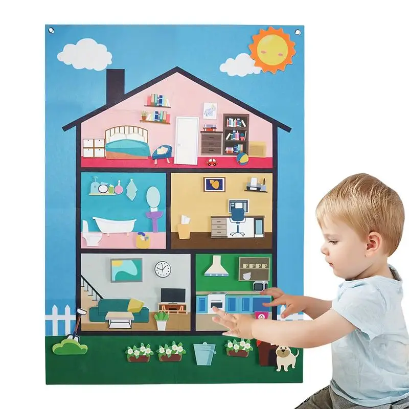 

Felt Board Story Sets Colorful Felt Board Sensory Learning Interactive Decorative Reusable Game For Classroom Preschool