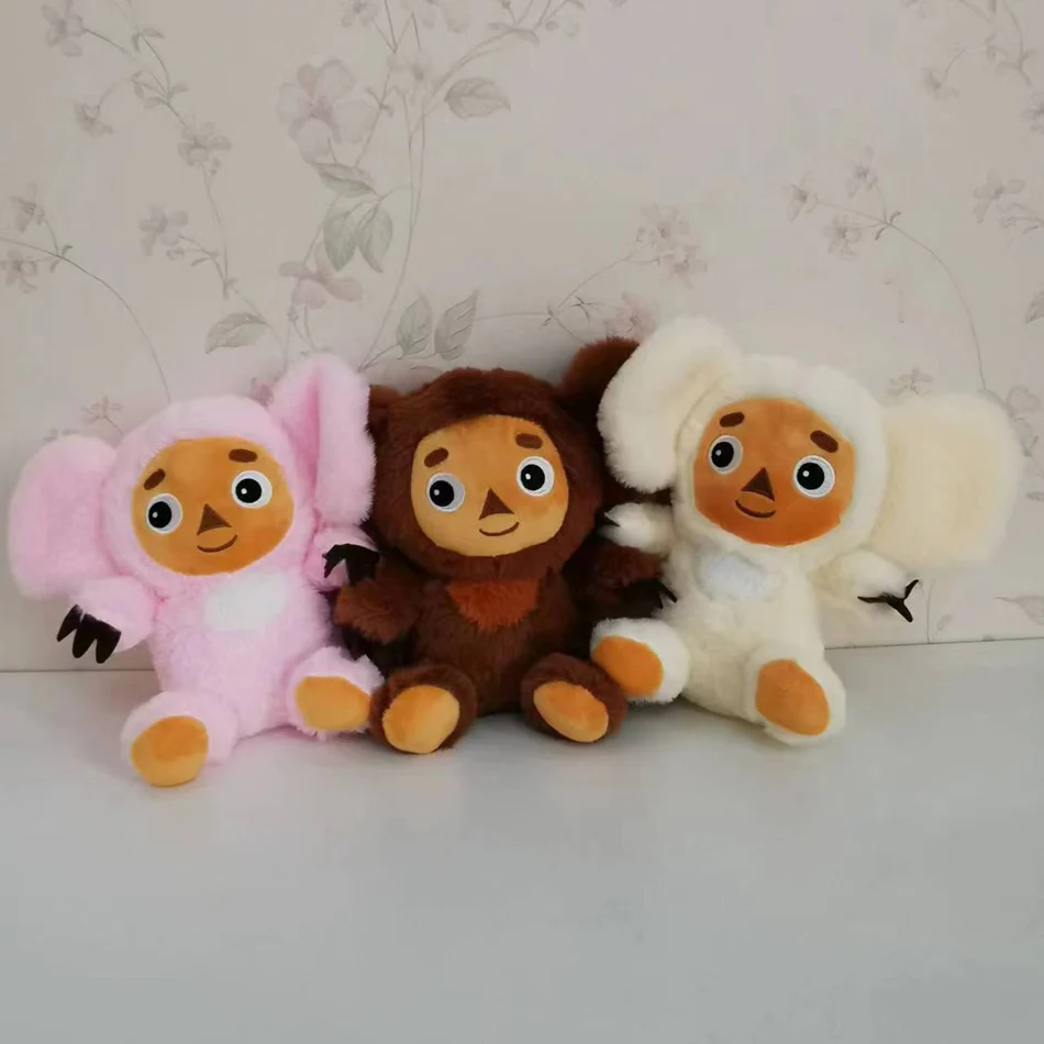 

New Cheburashka Plush Toy Big Eyes Monkey Doll Russia Anime Baby Kid Kwaii Sleep Appease Doll Toys For Children