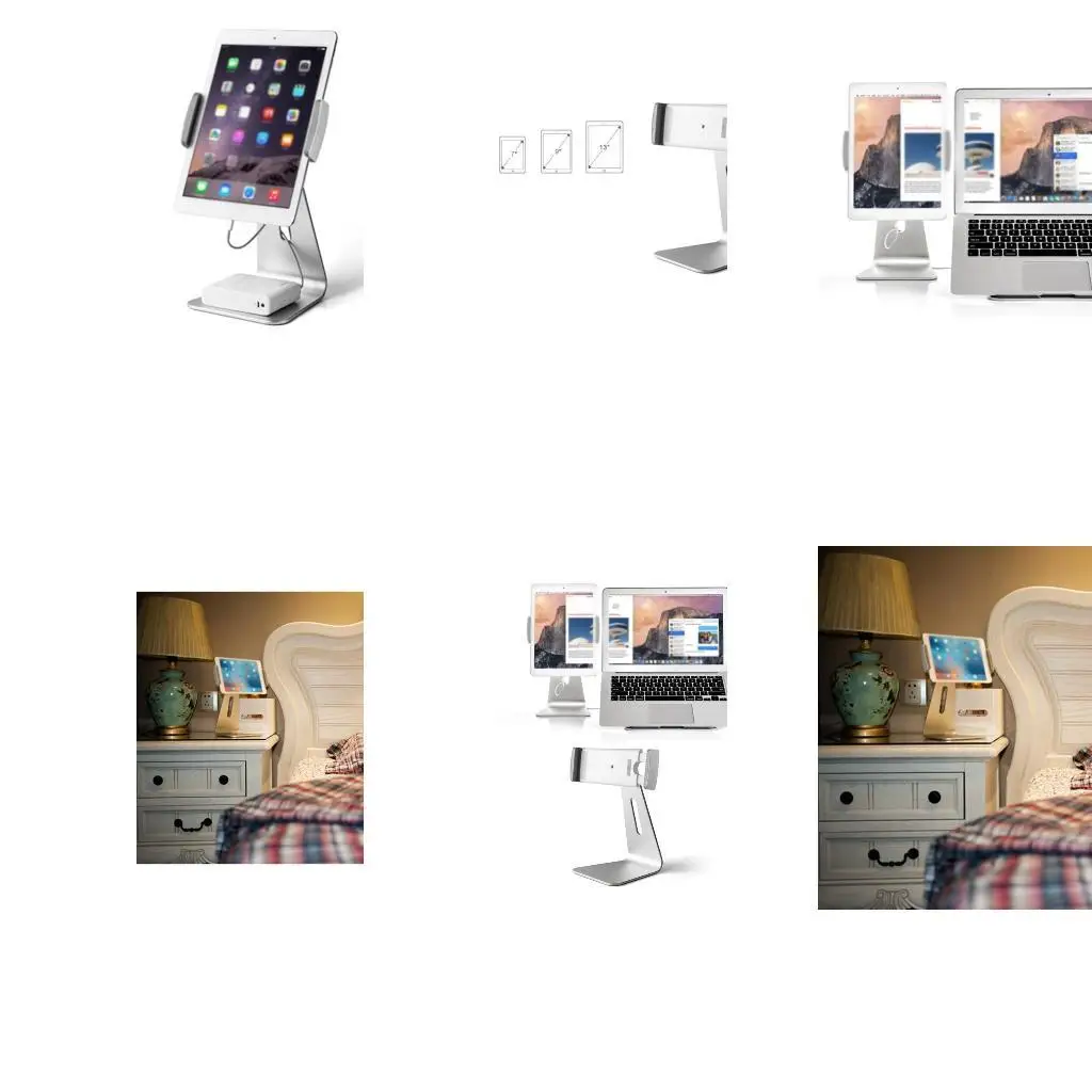 

652F Stable Tablet Stand Bracket with Anti-slip Mat Desktop Tablet Support Holder