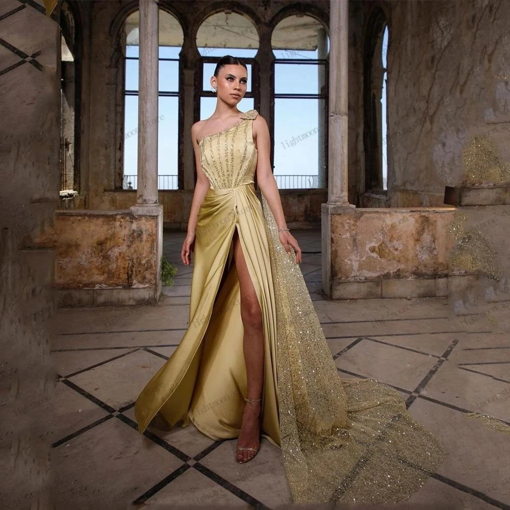 Gorgeous Evening Dresses Luxury Prom Dress Sequin Appliques Sleeveless Backless Pretty Robes Sexy Glamorous Vestidos De Noche