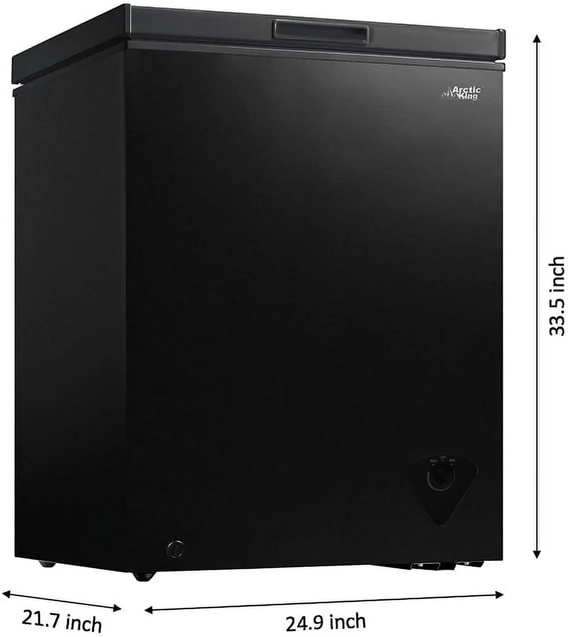 取り外し可能なバスケット付きチェストフリーザー、黒、5.0 cu.ft