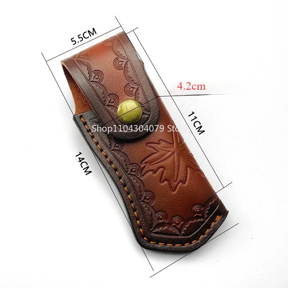 2 Styles Portable Folding Knife Sheath Belt Holster Storage Pouch Holder Protective Knife Cover for Camping Outdoor Gear