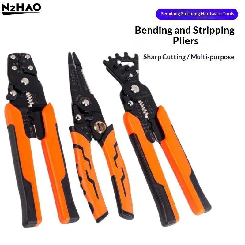 1Pcs Electrical Bending Pliers Crimping Bending Tools Multifunctional Wire Bending Device Folding Pliers Stripping Pliers