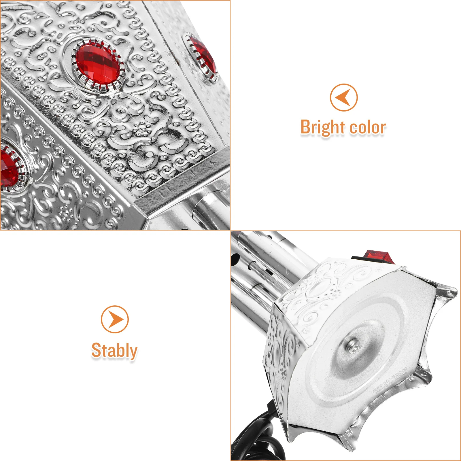 

Electric Incense Burner Premium Iron Retro Desktop Plug-in Censer Aroma Therapy Incense Holder Table Centerpiece Us Plug