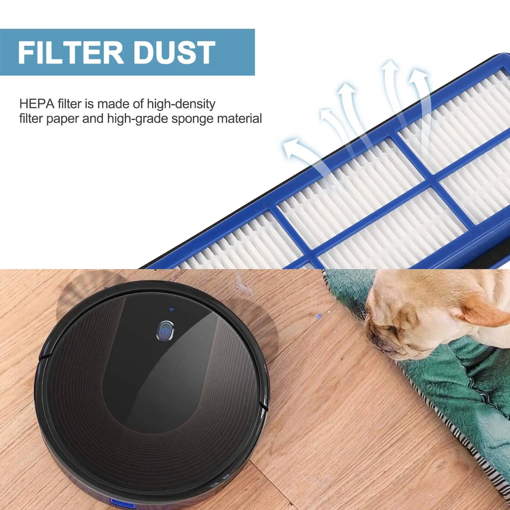 Conjunto de peças de reposição do filtro escova, apto para Eufy Robovac 11S MAX, RoboVac 30C MAX, RoboVac G10, RoboVac G30, Edge, 13pcs