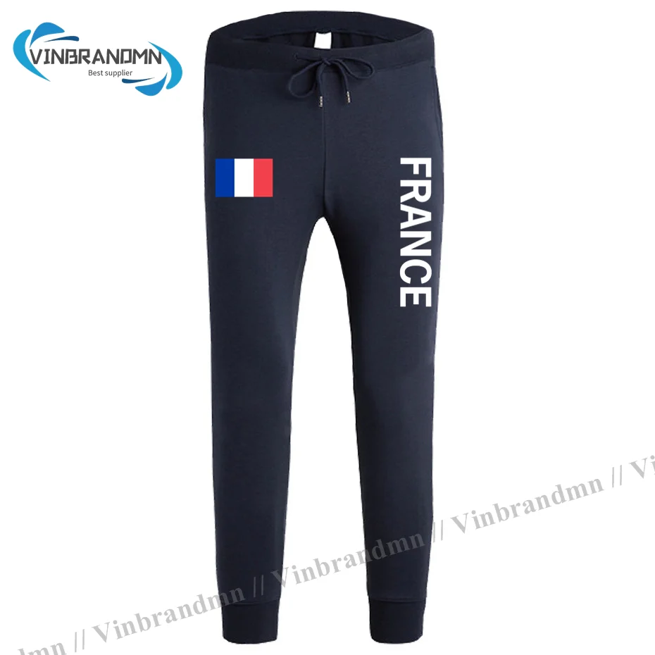 France French Republic FRA mens pants joggers jumpsuit sweatpants track sweat fitness tactical casual nation country NEW Sports