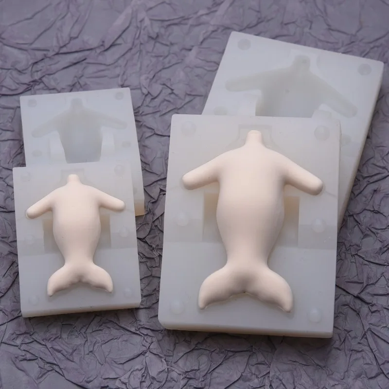 

Ultra-light Clay Cartoon Doll Q-version Mermaid Body Silicone Mold DIY Polymer Clay Animated Characters Body Shape Shaping Tool