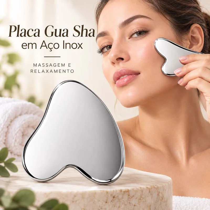 1 unidade de ferramenta de massagem facial em aço inoxidável