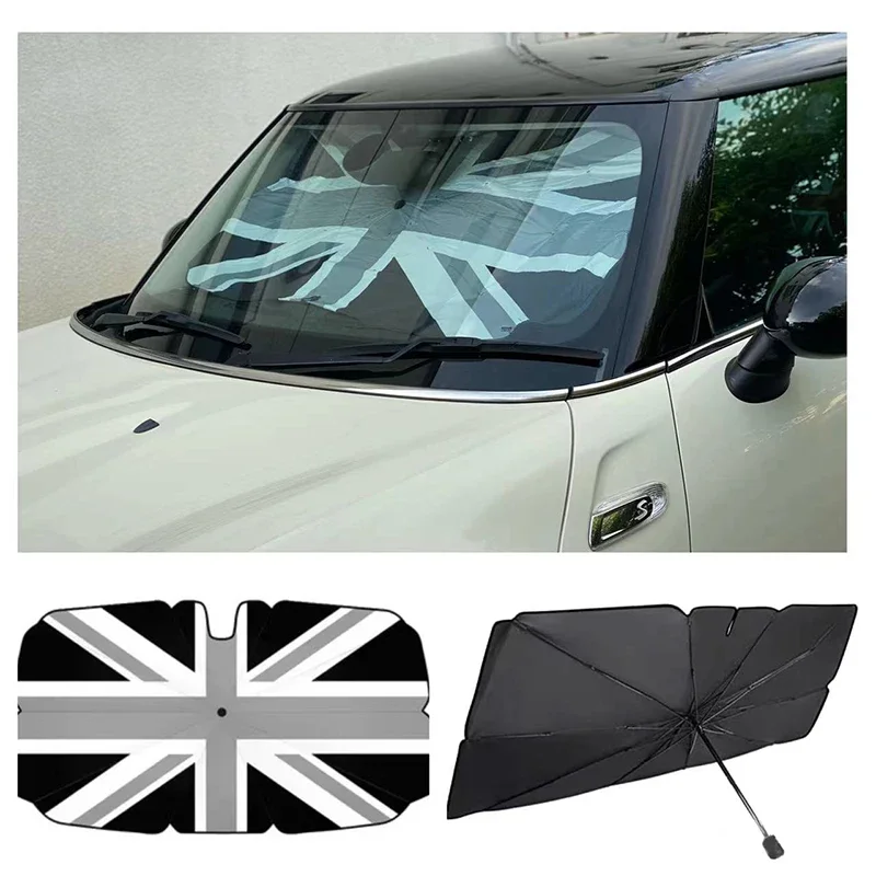 For MINI Cooper F56 R50 R55 R56 R60 R61 F54 F55 F60 Countryman Foldable Umbrella Car Sunshade Front Rear Windshield Visor